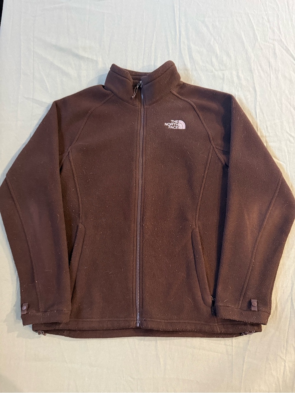 Women's The North Face Full Zip Fleece Jacket Brown L